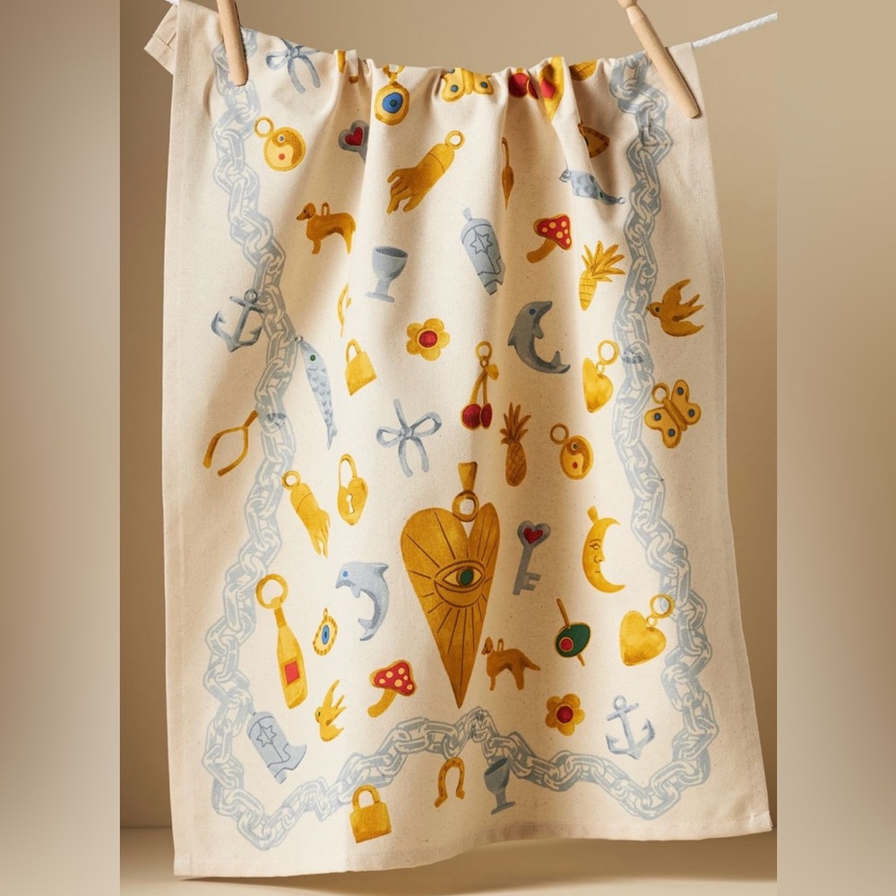 Anthropologie Good Luck Charms Dish Towels